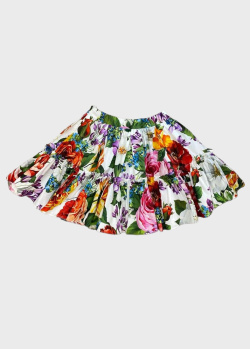 Юбка с цветами Dolce&Gabbana для девочек, фото